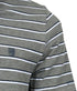 Polo piqué gris à rayure blanc / bleu